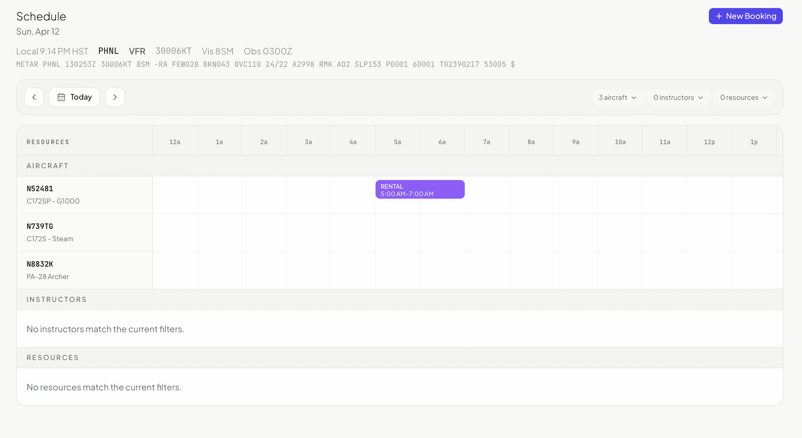 SQWKR scheduling dashboard